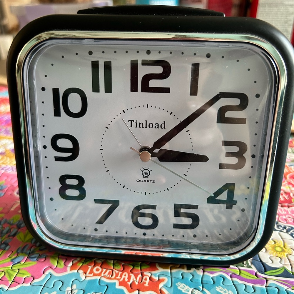 Black and White Alarm Clock